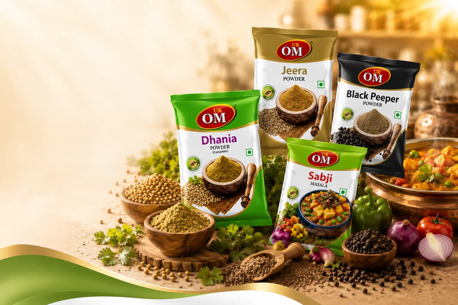 UK OM bulk masala packs for restaurants hotels and wholesale buyers in Bihar